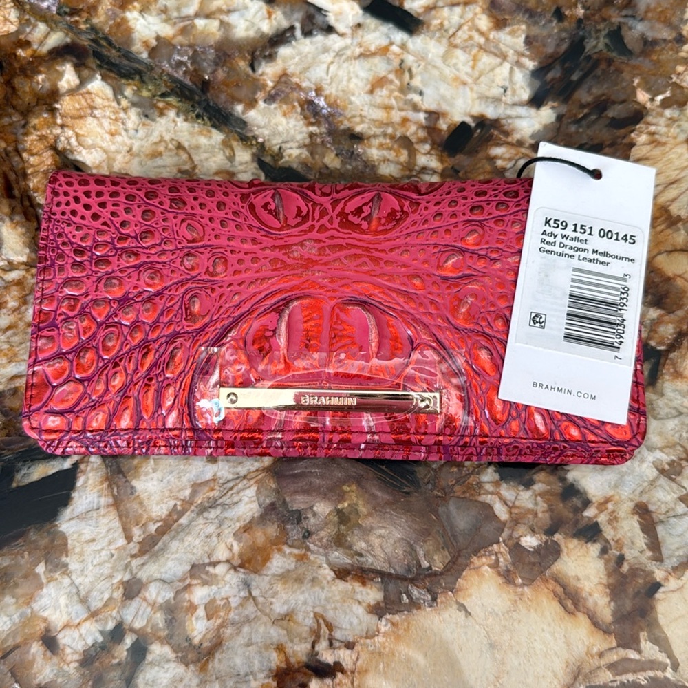 Brahmin Ady Wallet in Red Dragon NWT